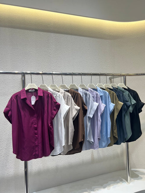 WANWAN Short Sleeves Casual Formal Shirts